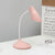 Nordic Bell Shape Standing Desk Light Touch-Sensitive Blue/Green/Pink/White LED Desk Lamp with USB Charging Port Pink Clearhalo 'Desk Lamps' 'Lamps' Lighting' 234758