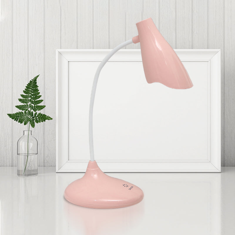 Nordic Bell Shape Standing Desk Light Touch-Sensitive Blue/Green/Pink/White LED Desk Lamp with USB Charging Port Clearhalo 'Desk Lamps' 'Lamps' Lighting' 234759