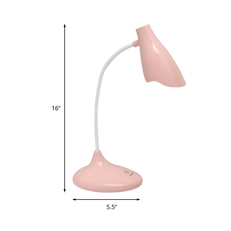 Nordic Bell Shape Standing Desk Light Touch-Sensitive Blue/Green/Pink/White LED Desk Lamp with USB Charging Port Clearhalo 'Desk Lamps' 'Lamps' Lighting' 234761