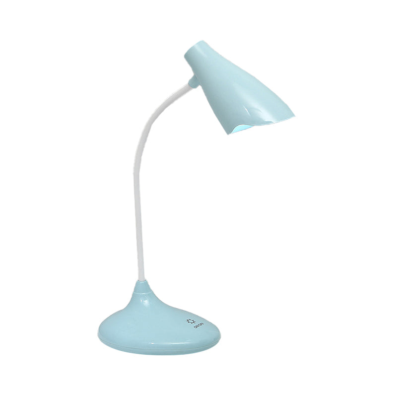 Nordic Bell Shape Standing Desk Light Touch-Sensitive Blue/Green/Pink/White LED Desk Lamp with USB Charging Port Clearhalo 'Desk Lamps' 'Lamps' Lighting' 234764