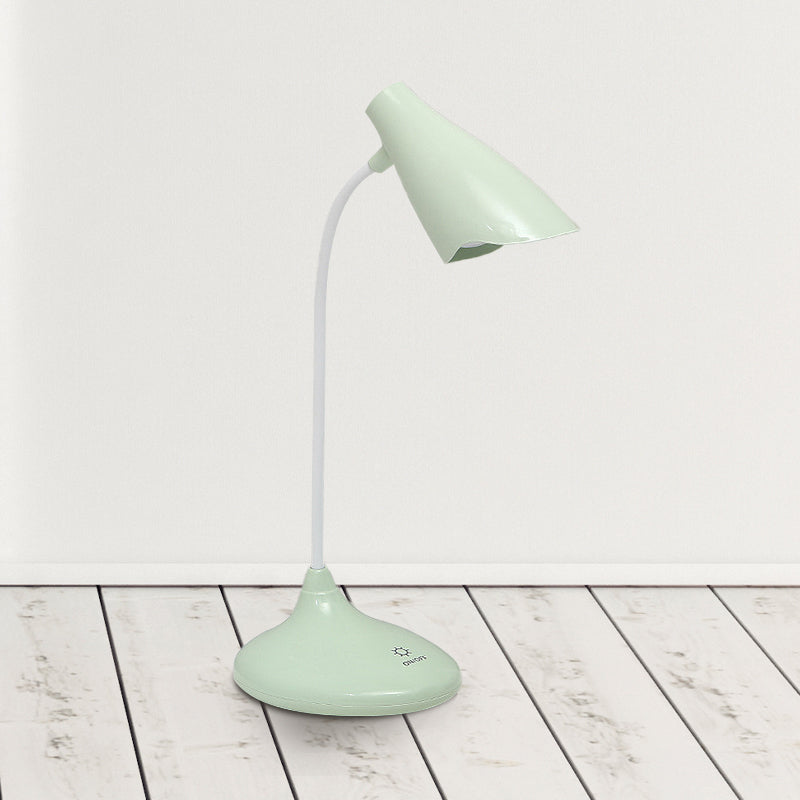 Nordic Bell Shape Standing Desk Light Touch-Sensitive Blue/Green/Pink/White LED Desk Lamp with USB Charging Port Clearhalo 'Desk Lamps' 'Lamps' Lighting' 234769
