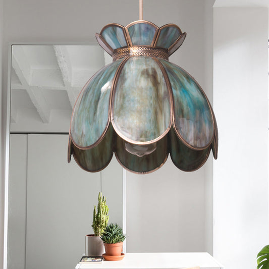 9.5"/10.5" Wide Dome Suspension Pendant Traditionary Pewter Glass 1 Bulb Hanging Light for Living Room Pewter 9.5" Clearhalo 'Ceiling Lights' 'Close To Ceiling Lights' 'Glass shade' 'Glass' 'Pendant Lights' 'Pendants' Lighting' 234950
