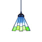 Green Tapered Pendant Ceiling Light Tiffany 1 Head Multicolored Stained Glass Hanging Lamp for Living Room Clearhalo 'Ceiling Lights' 'Industrial' 'Middle Century Pendants' 'Pendant Lights' 'Pendants' 'Tiffany close to ceiling' 'Tiffany Pendants' 'Tiffany' Lighting' 235046