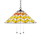 16"/18" W Single Head Conical Hanging Pendant Tiffany Orange and Yellow Hand Rolled Art Glass Ceiling Light for Bedroom Clearhalo 'Ceiling Lights' 'Industrial' 'Middle Century Pendants' 'Pendant Lights' 'Pendants' 'Tiffany close to ceiling' 'Tiffany Pendants' 'Tiffany' Lighting' 235091