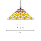 16"/18" W Single Head Conical Hanging Pendant Tiffany Orange and Yellow Hand Rolled Art Glass Ceiling Light for Bedroom Clearhalo 'Ceiling Lights' 'Industrial' 'Middle Century Pendants' 'Pendant Lights' 'Pendants' 'Tiffany close to ceiling' 'Tiffany Pendants' 'Tiffany' Lighting' 235093