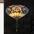 Victorian Wall Lighting with Pull Chain 1 Light Stained Glass Wall Sconce for Living Room Blue Clearhalo 'Industrial' 'Middle century wall lights' 'Tiffany wall lights' 'Tiffany' 'Wall Lamps & Sconces' 'Wall Lights' Lighting' 235214