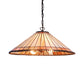 Wide Flare Pendant Lamp 1 Bulb Beige Cut Glass Tiffany-Style Suspension Lighting Fixture Clearhalo 'Art Deco Pendants' 'Cast Iron' 'Ceiling Lights' 'Ceramic' 'Crystal' 'Industrial' 'Metal' 'Middle Century Pendants' 'Pendant Lights' 'Pendants' 'Tiffany close to ceiling' 'Tiffany Pendants' 'Tiffany' Lighting' 235319