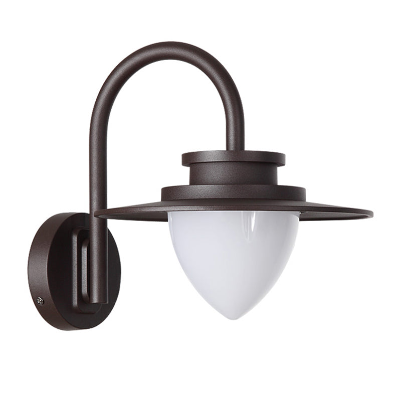 Strawberry Garden Wall Mount Light Metal Minimalist LED Wall Sconce with Gooseneck Arm in Black Clearhalo 'Cast Iron' 'Glass' 'Industrial' 'Modern wall lights' 'Modern' 'Tiffany' 'Traditional wall lights' 'Wall Lamps & Sconces' 'Wall Lights' Lighting' 2353363