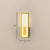 Minimalism Rectangle Wall Sconce Lighting Metal Foyer LED Wall Mount Light Fixture Gold 5" Warm Clearhalo 'Modern wall lights' 'Modern' 'Wall Lamps & Sconces' 'Wall Lights' Lighting' 2353536