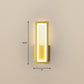 Minimalism Rectangle Wall Sconce Lighting Metal Foyer LED Wall Mount Light Fixture Gold 7" Warm Clearhalo 'Modern wall lights' 'Modern' 'Wall Lamps & Sconces' 'Wall Lights' Lighting' 2353538