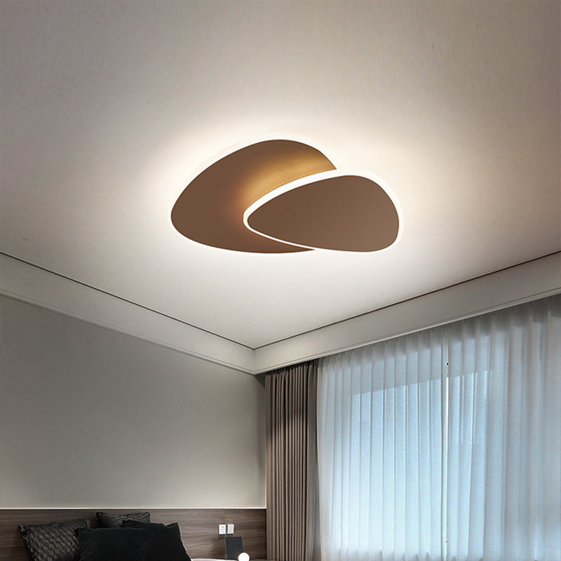 Triangular Corridor Flush Mount Lamp Acrylic Nordic Style LED Ceiling Light Fixture Coffee White Clearhalo 'Ceiling Lights' 'Close To Ceiling Lights' 'Close to ceiling' 'Flush mount' Lighting' 2353574
