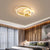 Golden Love LED Ceiling Fixture Minimalist Acrylic Flush Mount Light with Metal Ring for Bedroom Gold Warm Clearhalo 'Ceiling Lights' 'Close To Ceiling Lights' 'Close to ceiling' 'Flush mount' Lighting' 2353626