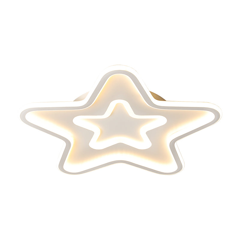 Acrylic Star LED Flush Mount Lamp Simplicity Gold Finish Ceiling Light for Child Room Clearhalo 'Ceiling Lights' 'Close To Ceiling Lights' 'Close to ceiling' 'Flush mount' Lighting' 2353646