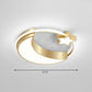 Golden Moon and Star LED Flush Mount Fixture Nordic Acrylic Ceiling Flush Mount Light for Nursery Gold 21.5" White Clearhalo 'Ceiling Lights' 'Close To Ceiling Lights' 'Close to ceiling' 'Flush mount' Lighting' 2353685