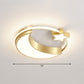 Golden Moon and Star LED Flush Mount Fixture Nordic Acrylic Ceiling Flush Mount Light for Nursery Gold 18" Remote Control Stepless Dimming Clearhalo 'Ceiling Lights' 'Close To Ceiling Lights' 'Close to ceiling' 'Flush mount' Lighting' 2353687