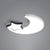 Nordic LED Ceiling Light Fixture Black-White Crescent and Star Flushmount with Acrylic Shade Black-White Clearhalo 'Ceiling Lights' 'Close To Ceiling Lights' 'Close to ceiling' 'Flush mount' Lighting' 2353702