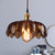 Scalloped Ceiling Lighting Industrial 1 Light 8"/10"/12" Wide Brown Glass Hanging Lamp Brown Clearhalo 'Ceiling Lights' 'Close To Ceiling Lights' 'Glass shade' 'Glass' 'Industrial Pendants' 'Industrial' 'Middle Century Pendants' 'Pendant Lights' 'Pendants' 'Tiffany' Lighting' 235373