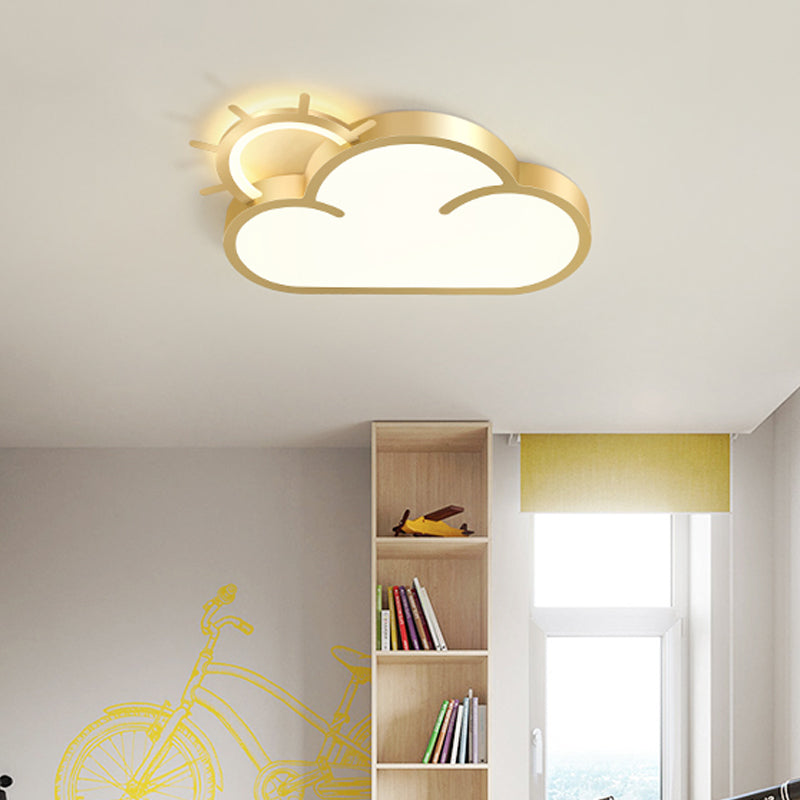 Cartoon Sunrise LED Flushmount Ceiling Lamp Acrylic Kids Bedroom Flush Light Fixture Clearhalo 'Ceiling Lights' 'Close To Ceiling Lights' 'Close to ceiling' 'Flush mount' Lighting' 2353747