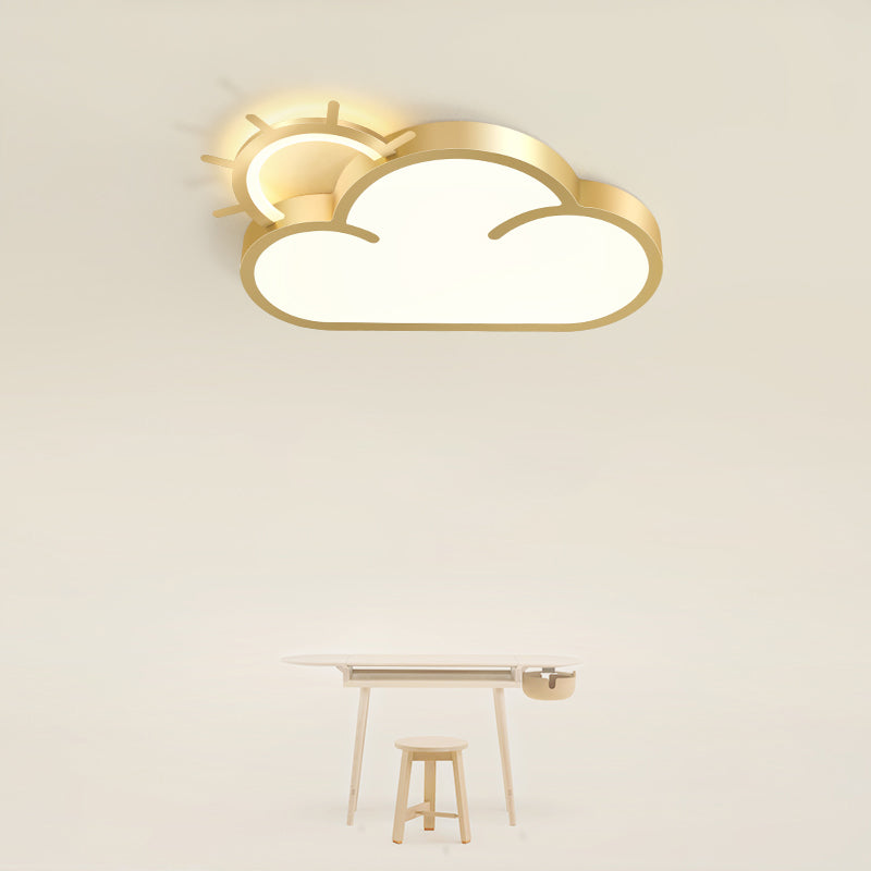 Cartoon Sunrise LED Flushmount Ceiling Lamp Acrylic Kids Bedroom Flush Light Fixture Clearhalo 'Ceiling Lights' 'Close To Ceiling Lights' 'Close to ceiling' 'Flush mount' Lighting' 2353750