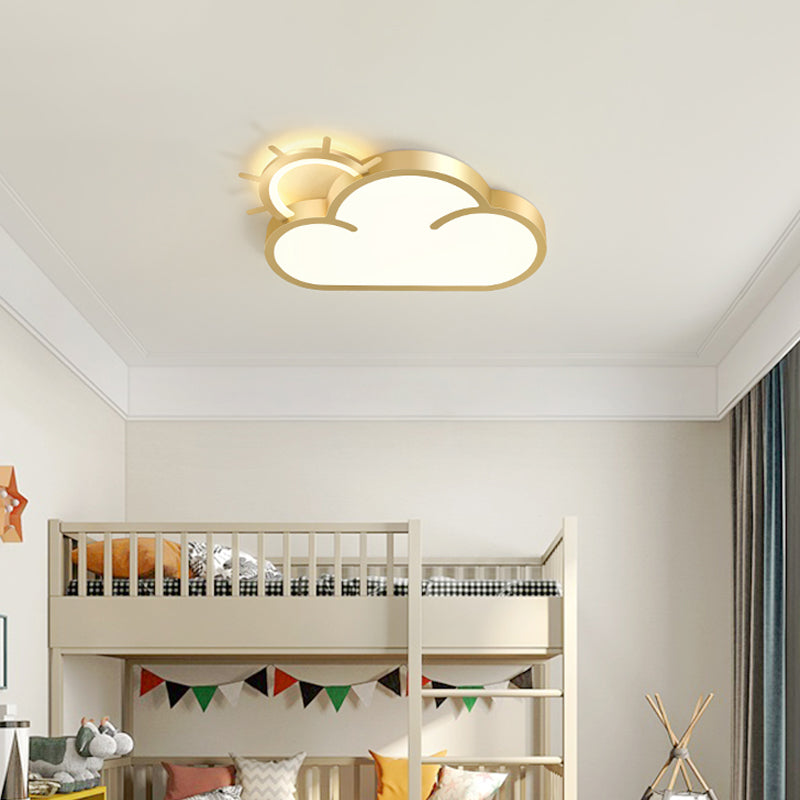 Cartoon Sunrise LED Flushmount Ceiling Lamp Acrylic Kids Bedroom Flush Light Fixture Clearhalo 'Ceiling Lights' 'Close To Ceiling Lights' 'Close to ceiling' 'Flush mount' Lighting' 2353752