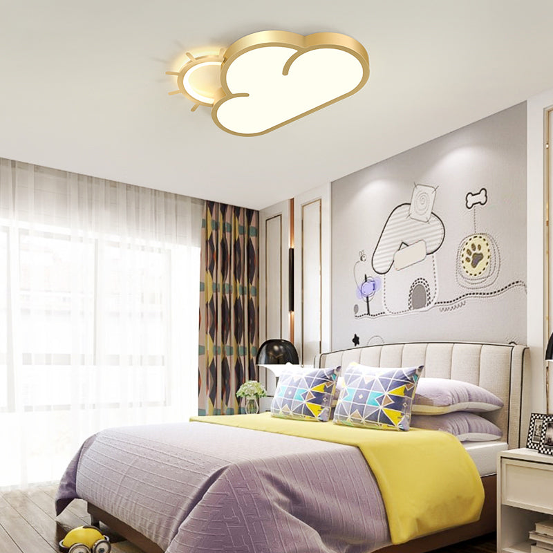 Cartoon Sunrise LED Flushmount Ceiling Lamp Acrylic Kids Bedroom Flush Light Fixture Clearhalo 'Ceiling Lights' 'Close To Ceiling Lights' 'Close to ceiling' 'Flush mount' Lighting' 2353754