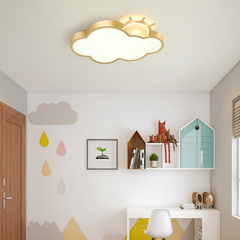 Cartoon Sunrise LED Flushmount Ceiling Lamp Acrylic Kids Bedroom Flush Light Fixture Clearhalo 'Ceiling Lights' 'Close To Ceiling Lights' 'Close to ceiling' 'Flush mount' Lighting' 2353755