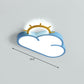 Cartoon Sunrise LED Flushmount Ceiling Lamp Acrylic Kids Bedroom Flush Light Fixture Blue White Sun Clearhalo 'Ceiling Lights' 'Close To Ceiling Lights' 'Close to ceiling' 'Flush mount' Lighting' 2353759