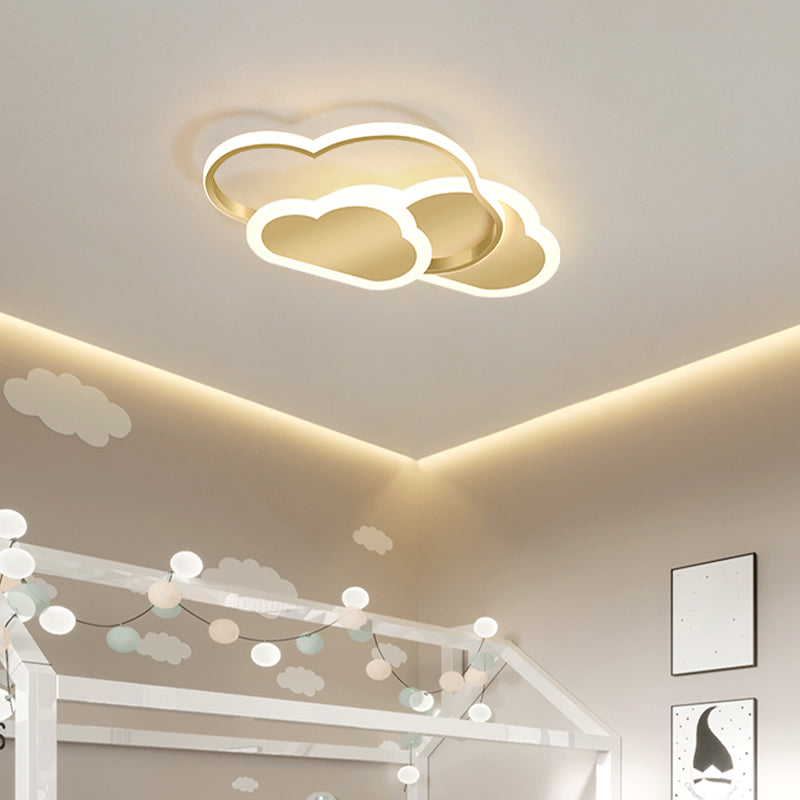 Cloudy Bedroom Ceiling Mount Light Acrylic Childrens LED Flush Mount Lighting Fixture Clearhalo 'Ceiling Lights' 'Close To Ceiling Lights' 'Close to ceiling' 'Flush mount' Lighting' 2353770
