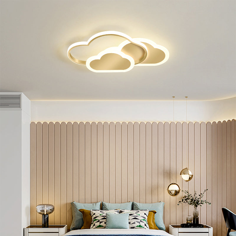 Cloudy Bedroom Ceiling Mount Light Acrylic Childrens LED Flush Mount Lighting Fixture Clearhalo 'Ceiling Lights' 'Close To Ceiling Lights' 'Close to ceiling' 'Flush mount' Lighting' 2353773