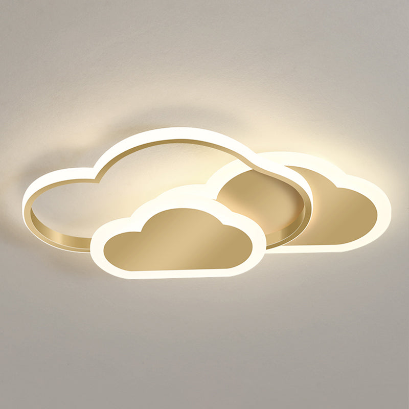 Cloudy Bedroom Ceiling Mount Light Acrylic Childrens LED Flush Mount Lighting Fixture Clearhalo 'Ceiling Lights' 'Close To Ceiling Lights' 'Close to ceiling' 'Flush mount' Lighting' 2353775
