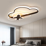 Black-White Geometric LED Flush Ceiling Light Simplicity Metal Flush Mount for Bedroom Clearhalo 'Ceiling Lights' 'Close To Ceiling Lights' 'Close to ceiling' 'Semi-flushmount' Lighting' 2353780