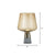 Cup Shaped Glass Night Lamp Postmodern 1 Bulb Table Light with Cement Base for Bedroom Beige 8" Clearhalo 'Lamps' 'Table Lamps' Lighting' 2353814