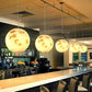 White Moon Suspension Lighting Nordic Single-Bulb Resin Pendant Light for Restaurant Clearhalo 'Ceiling Lights' 'Modern Pendants' 'Modern' 'Pendant Lights' 'Pendants' Lighting' 2353825