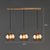 Postmodern Spherical Multi Ceiling Lamp Glass 3-Light Dining Room Suspension Pendant Light Amber Linear Clearhalo 'Ceiling Lights' 'Modern Pendants' 'Modern' 'Pendant Lights' 'Pendants' Lighting' 2353916