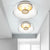 Bowl LED Flushmount Ceiling Lamp Modern Glass Entryway Flush-Mount Light Fixture Amber Clearhalo 'Ceiling Lights' 'Close To Ceiling Lights' 'Close to ceiling' 'Glass shade' 'Glass' 'Pendant Lights' Lighting' 2353972