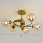 Swirl Ceiling Mount Fixture Nordic Dimple Ball Glass Living Room Semi Flush Mount Lighting Clearhalo 'Ceiling Lights' 'Close To Ceiling Lights' 'Close to ceiling' 'Semi-flushmount' Lighting' 2354015