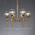 Post-Modern Ball Up Chandelier Glass Dining Room Suspension Light Fixture in Brass 6 Clear Clearhalo 'Ceiling Lights' 'Chandeliers' 'Clear' 'Industrial' 'Modern Chandeliers' 'Modern' 'Tiffany' 'Traditional Chandeliers' Lighting' 2354080