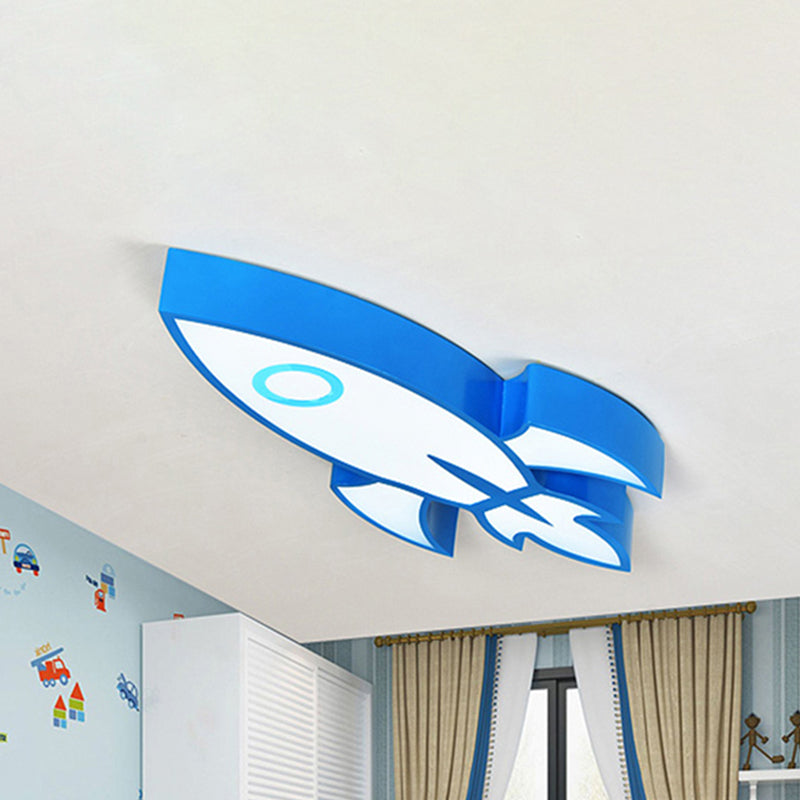 Acrylic Spaceship Ceiling Mount Light Child Bedroom Contemporary Ceiling Lamp Blue Clearhalo 'Ceiling Lights' 'Close To Ceiling Lights' 'Close to ceiling' 'Flush mount' Lighting' 235410