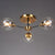 Black and Brass Radial Flush Mount Lighting Postmodern Metal Semi Flush Ceiling Light with Ball Glass Shade 3 Clear Clearhalo 'Ceiling Lights' 'Close To Ceiling Lights' 'Close to ceiling' 'Semi-flushmount' Lighting' 2354111