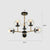 Black-Brass Spherical Chandelier Light Nordic Glass Ceiling Suspension Lamp for Dining Room 6 Clear Clearhalo 'Ceiling Lights' 'Chandeliers' 'Clear' 'Industrial' 'Modern Chandeliers' 'Modern' 'Tiffany' 'Traditional Chandeliers' Lighting' 2354194