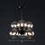Bubbles Glass Pendant Chandelier Nordic 6 Bulbs Black Hanging Light Fixture for Bedroom Clear Clearhalo 'Ceiling Lights' 'Chandeliers' 'Clear' 'Industrial' 'Modern Chandeliers' 'Modern' 'Tiffany' 'Traditional Chandeliers' Lighting' 2354219