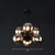 Bubbles Glass Pendant Chandelier Nordic 6 Bulbs Black Hanging Light Fixture for Bedroom Smoke Gray Clearhalo 'Ceiling Lights' 'Chandeliers' 'Clear' 'Industrial' 'Modern Chandeliers' 'Modern' 'Tiffany' 'Traditional Chandeliers' Lighting' 2354222