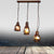 Rust Bottle Shade Multi Pendant Rustic Clear Glass 1 Light Coffee Shop Hanging Ceiling Light with Linear Canopy Rust Clearhalo 'Art Deco Pendants' 'Cast Iron' 'Ceiling Lights' 'Ceramic' 'Crystal' 'Industrial Pendants' 'Industrial' 'Metal' 'Middle Century Pendants' 'Pendant Lights' 'Pendants' 'Tiffany' Lighting' 235498