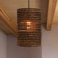 1 Light Corrugated Paper Hanging Lamp Asian Style Brown High Waist Shade Restaurant Pendant Light Brown Cylinder Clearhalo 'Ceiling Lights' 'Modern Pendants' 'Modern' 'Pendant Lights' 'Pendants' Lighting' 235599