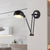 Bowl Living Room Sconce Lighting with Swing Arm Industrial Retro Metallic 1 Light Black Reading Wall Light Black Clearhalo 'Art deco wall lights' 'Cast Iron' 'Glass' 'Industrial wall lights' 'Industrial' 'Middle century wall lights' 'Modern' 'Rustic wall lights' 'Tiffany' 'Traditional wall lights' 'Wall Lamps & Sconces' 'Wall Lights' Lighting' 235625