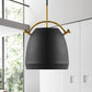 10"/11"/13" Width Retro Stylish Dome Shade Hanging Ceiling Light 1 Bulb Metal Pendant Lamp in Black/White over Table Black 13" Clearhalo 'Ceiling Lights' 'Modern Pendants' 'Modern' 'Pendant Lights' 'Pendants' Lighting' 235652