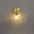 Clear Ripple Glass Ball Wall Light Minimalistic 1-Light Brass Sconce Fixture for Dining Room Brass Short Arm Clearhalo 'Cast Iron' 'Glass' 'Industrial' 'Modern wall lights' 'Modern' 'Tiffany' 'Traditional wall lights' 'Wall Lamps & Sconces' 'Wall Lights' Lighting' 2356779