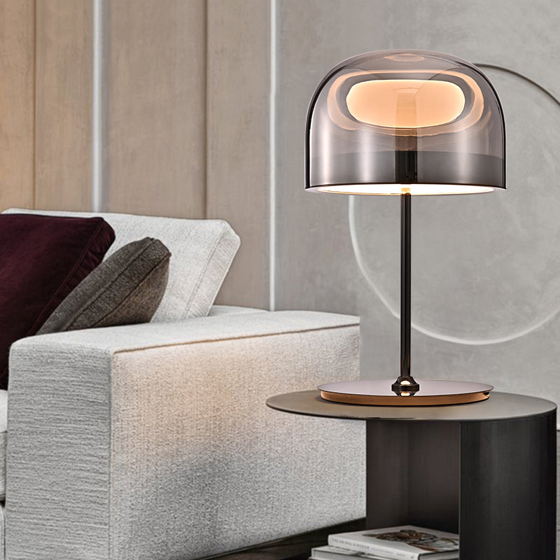 Glass Dome Shaped Night Table Light Nordic Style LED Nightstand Lamp for Bedroom Clearhalo 'Lamps' 'Table Lamps' Lighting' 2356881