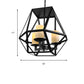 Black 4 Heads Ceiling Light Fixture Retro Industrial Metal Geometric Cage Chandelier Lamp with Adjustable Chain Clearhalo 'Cast Iron' 'Ceiling Lights' 'Chandeliers' 'Industrial Chandeliers' 'Industrial' 'Metal' 'Middle Century Chandeliers' 'Rustic Chandeliers' 'Tiffany' Lighting' 235690