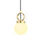 Ball Pendulum Light Simple Opal Glass Single Dining Room Pendant Lamp with Gold Ring Top Clearhalo 'Ceiling Lights' 'Modern Pendants' 'Modern' 'Pendant Lights' 'Pendants' Lighting' 2356923